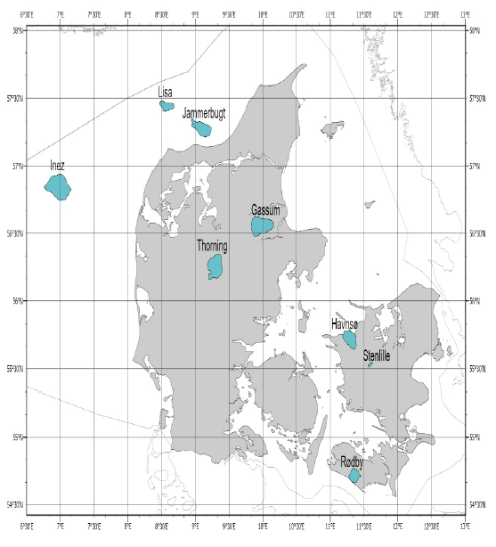CCUS map in Denmark