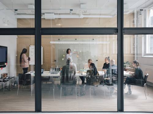 Multi-etnic business team having a discussion
