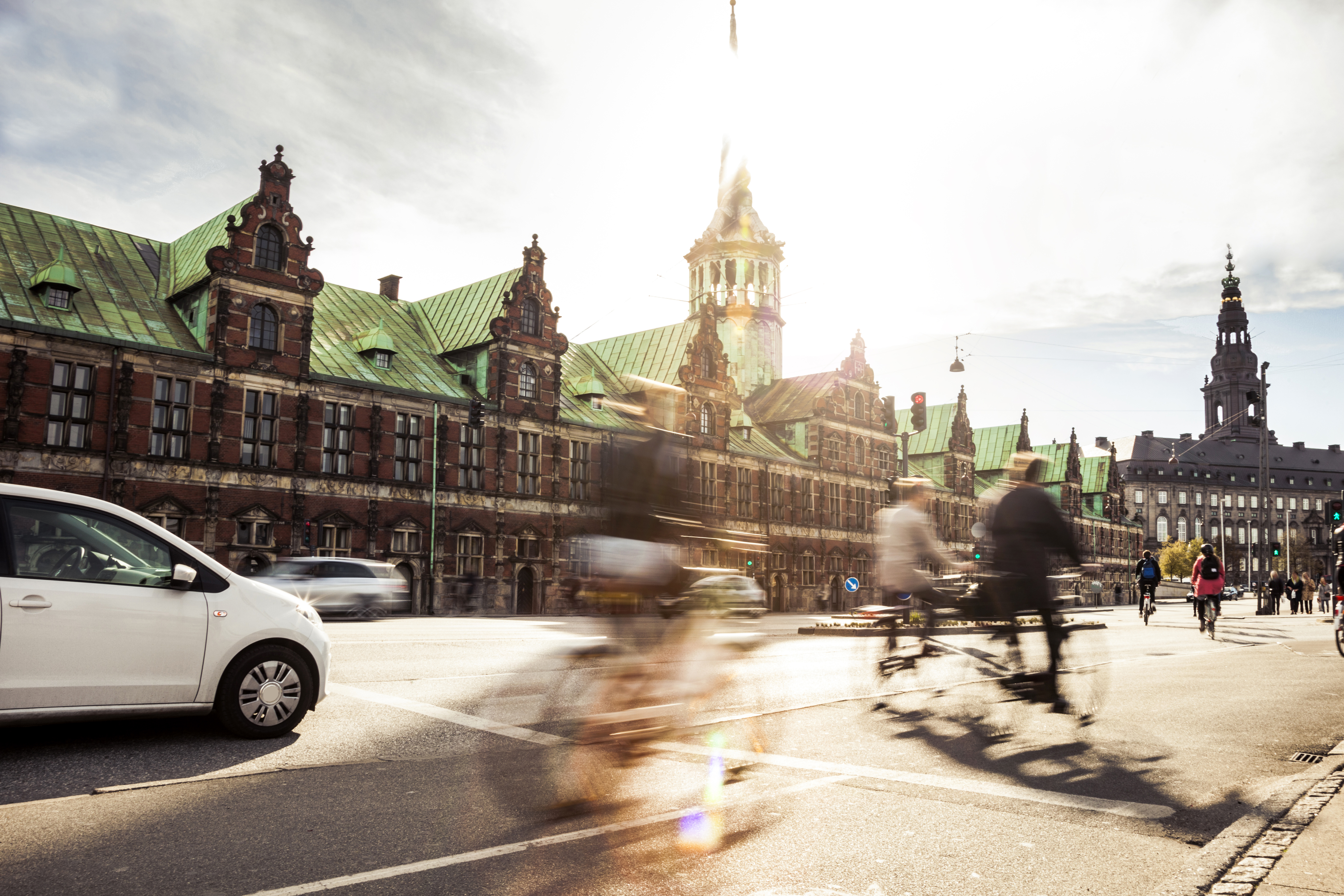Biking in the Copenhagen sun