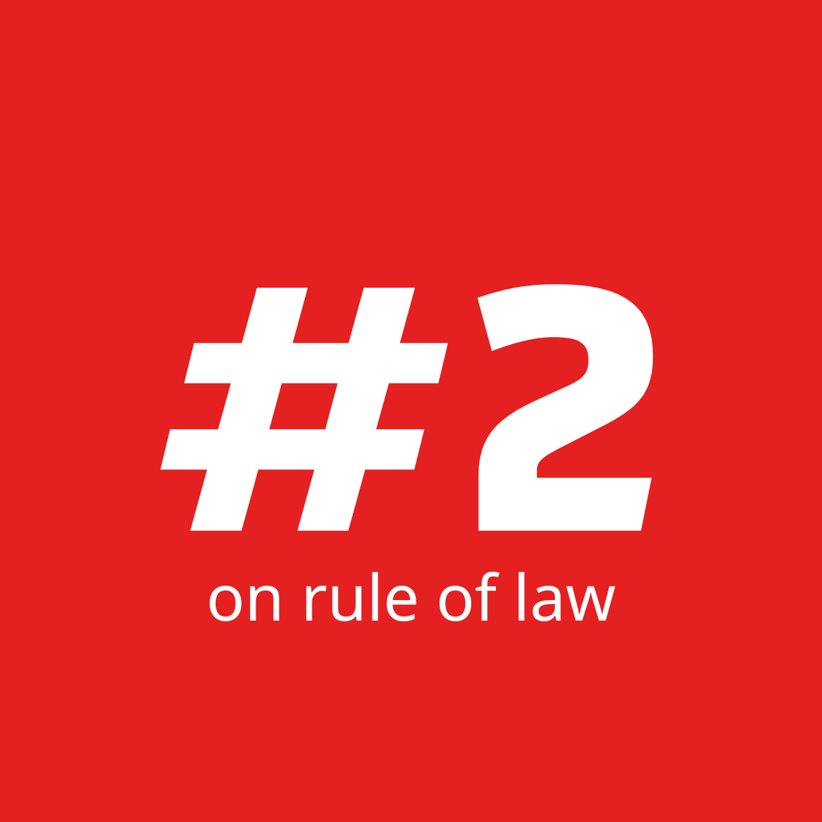 No. 2 on rule of law