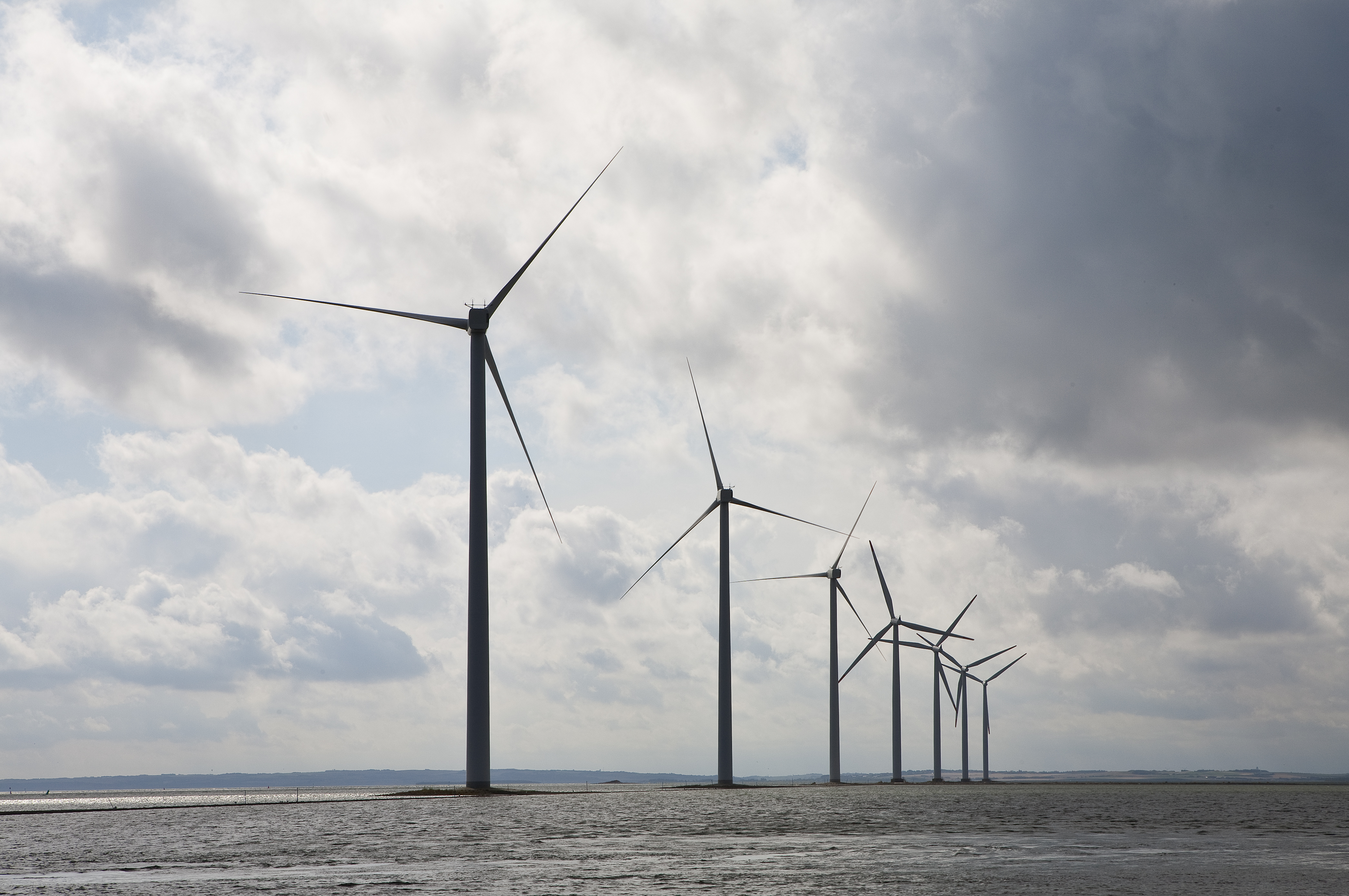 Wind turbines in Jutland Denmark