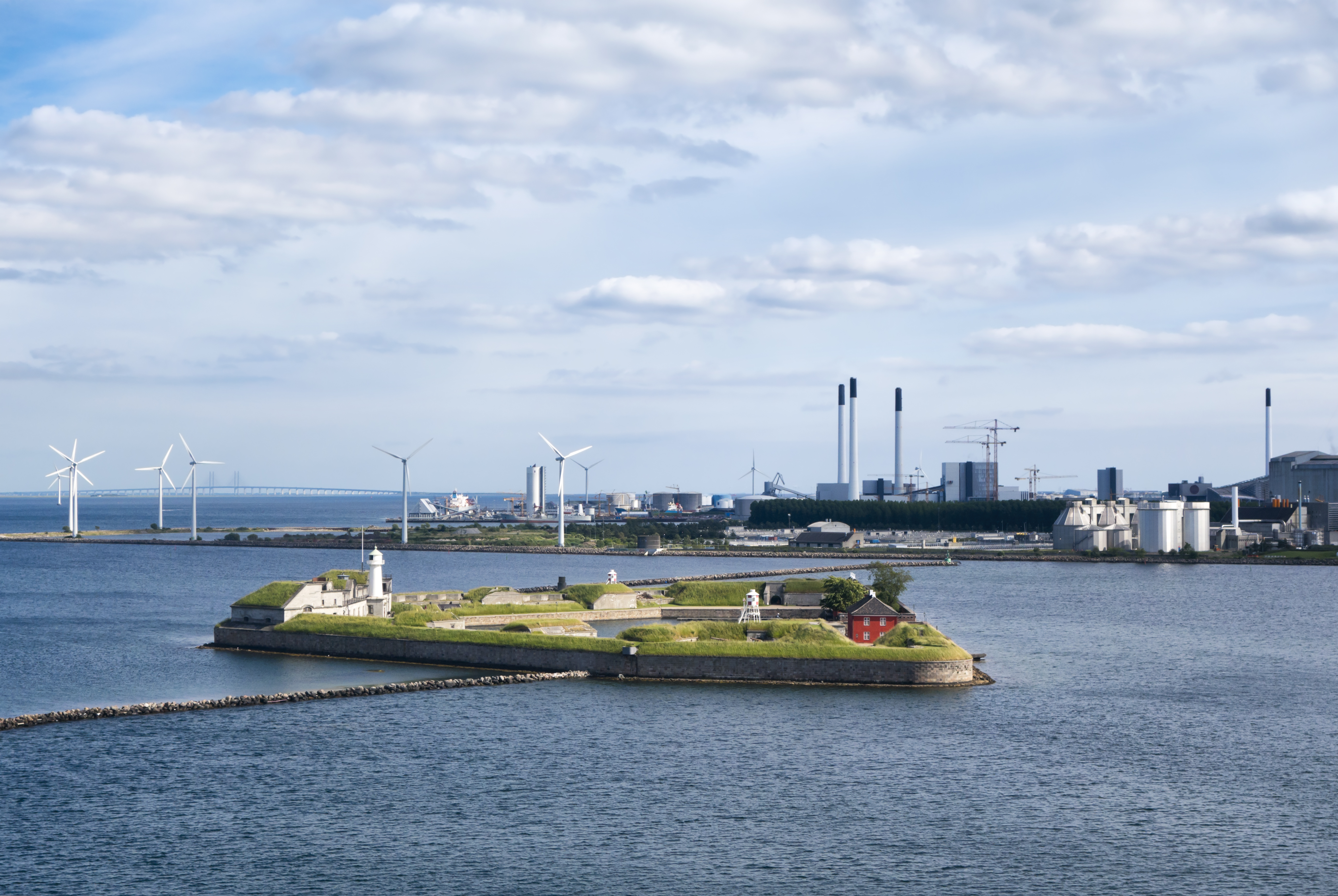 Industrial Copenhagen with Trekroner fortress