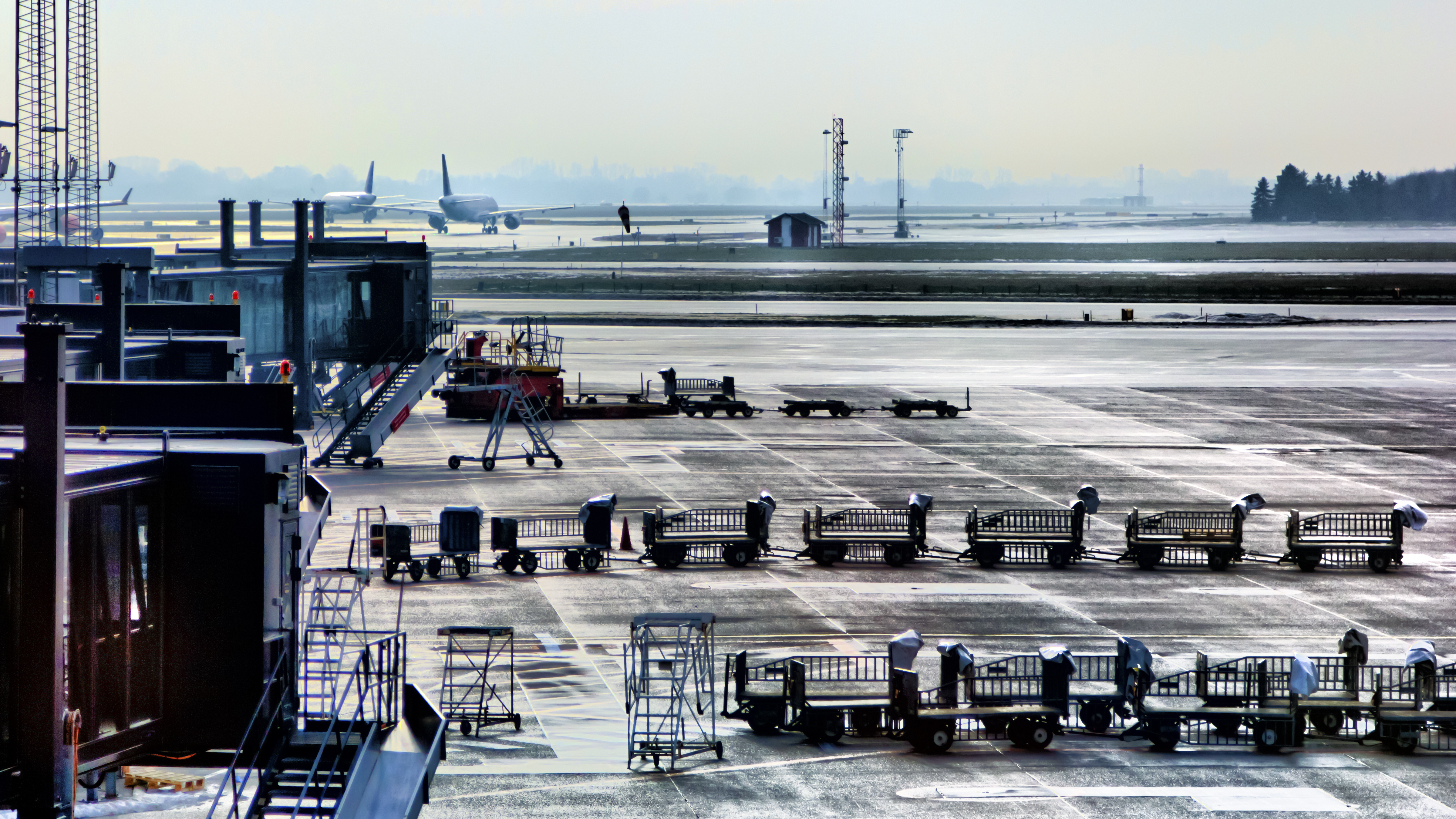 Runway parking in Copenhagen Airport