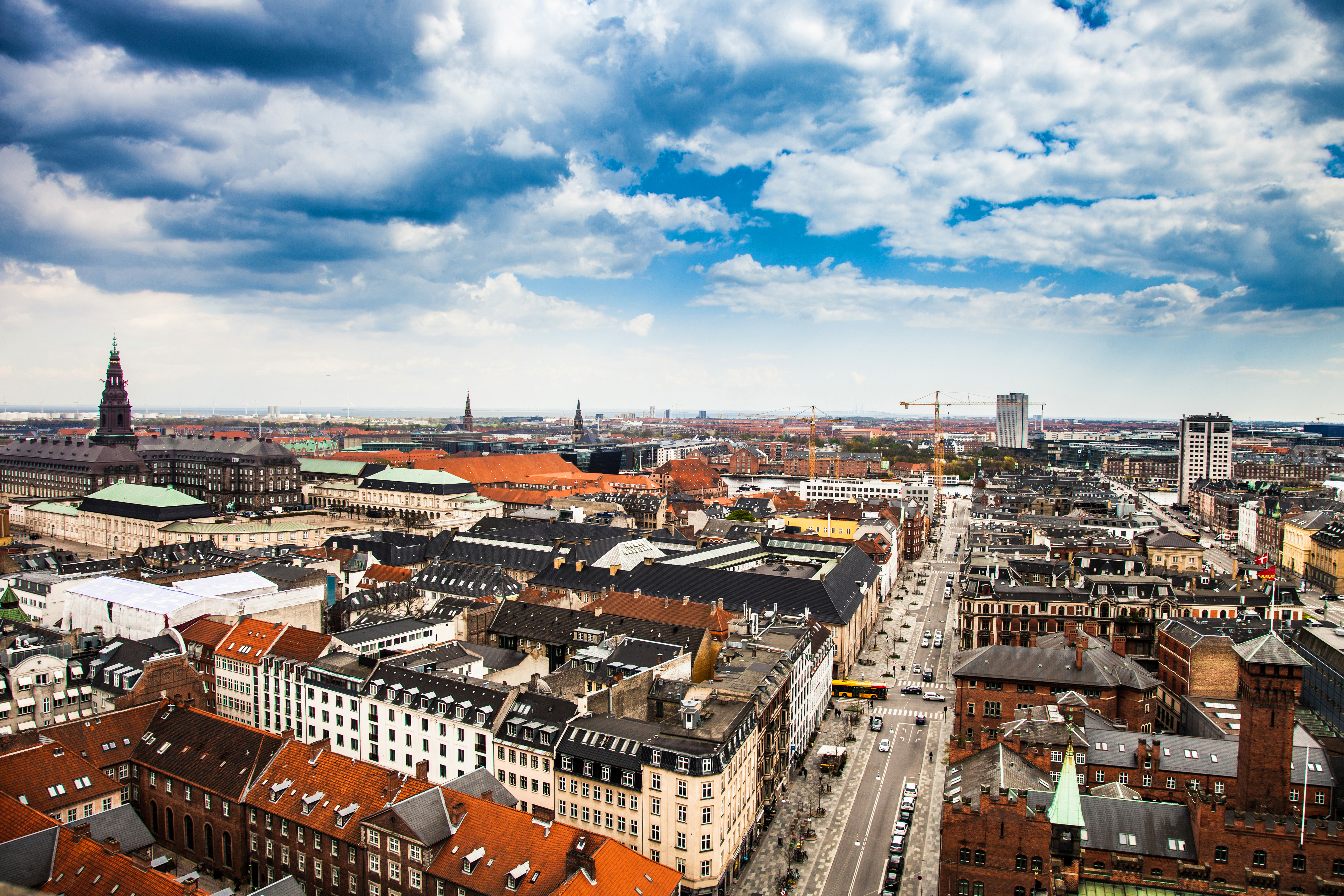 Copenhagen aerial view cityscape