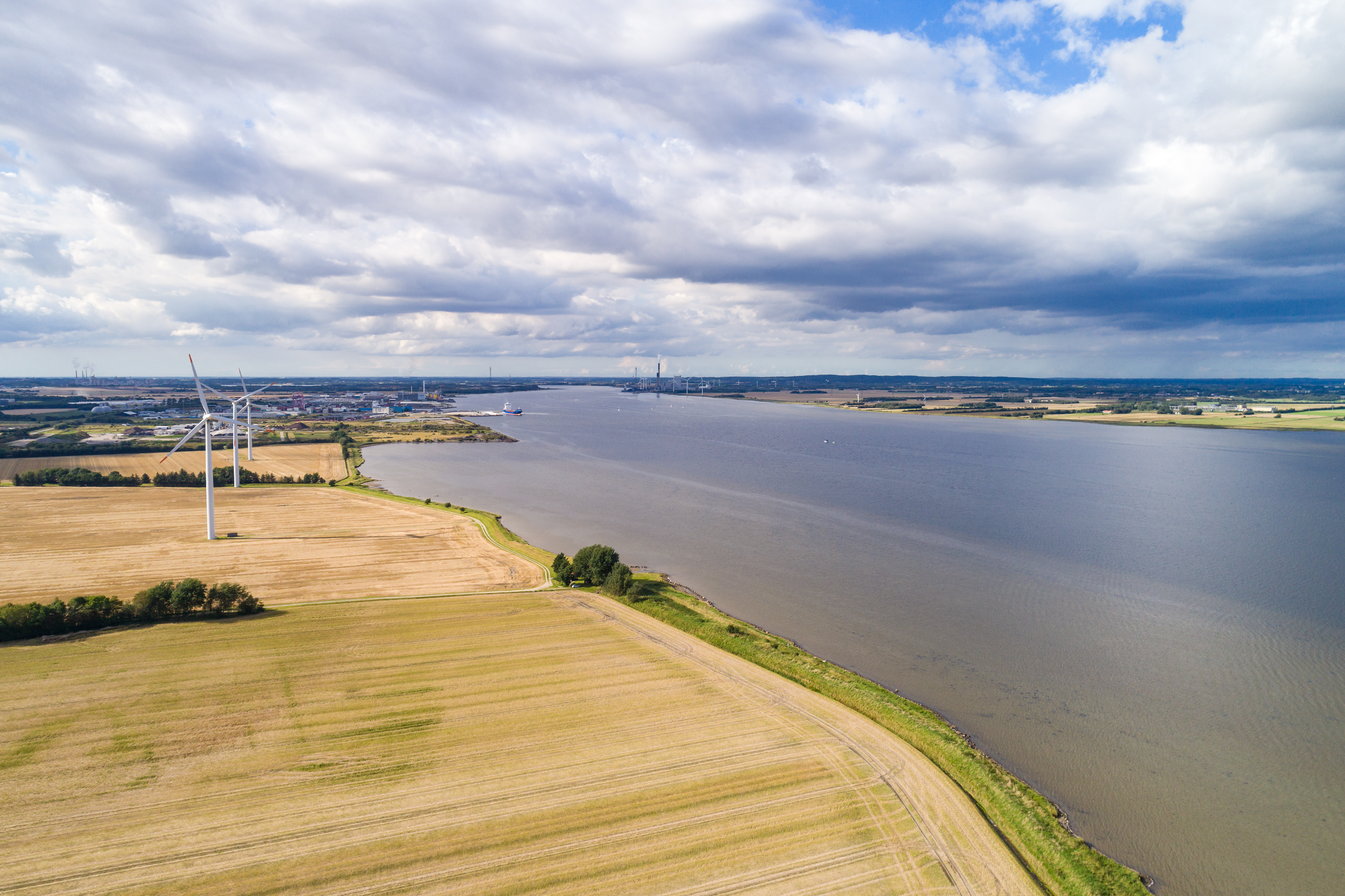 Wind power near Aalborg in Denmark