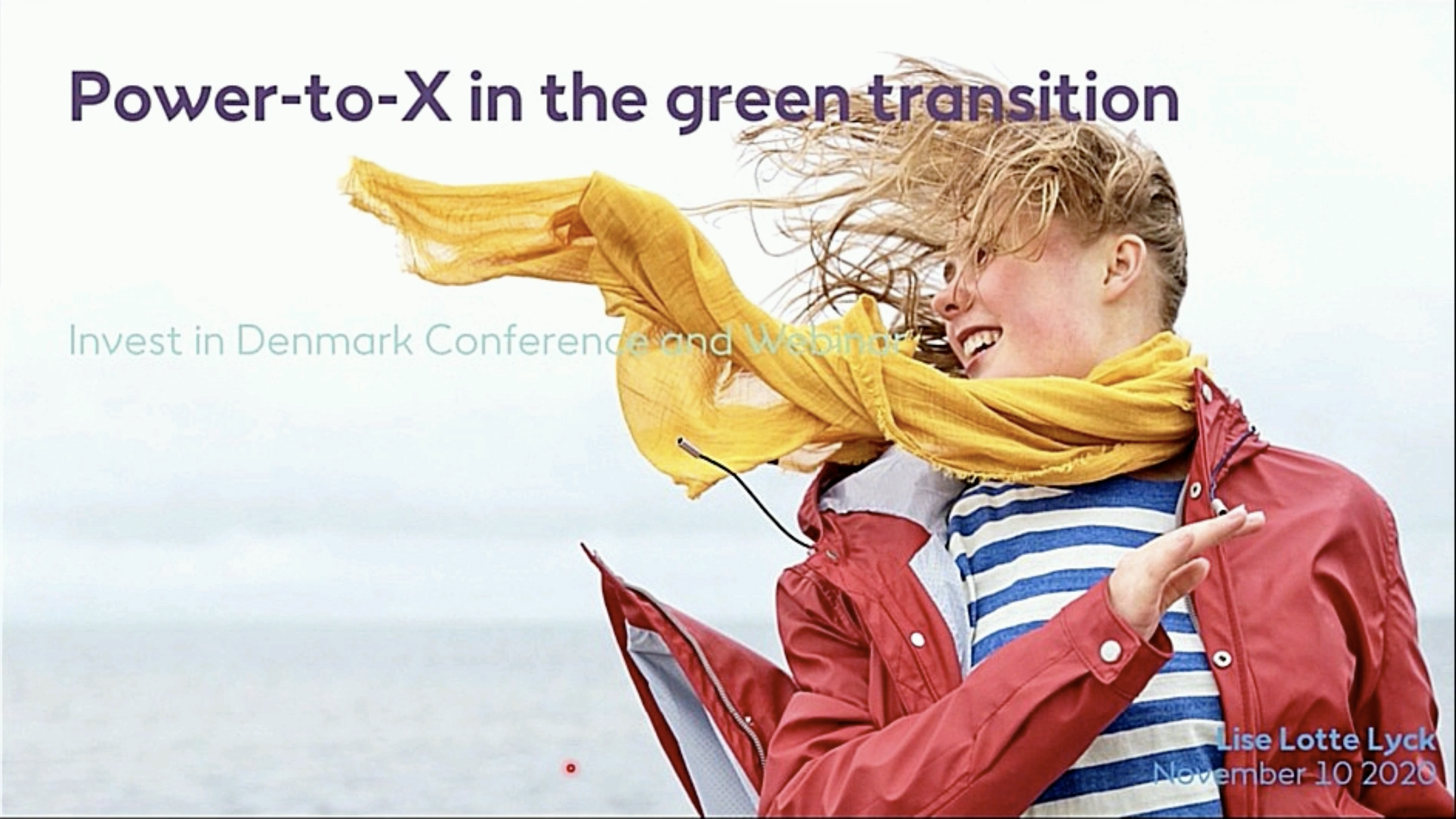 Lise Lotte Lyck, Manager of Regulatory Affairs at Ørsted at the PtX conference