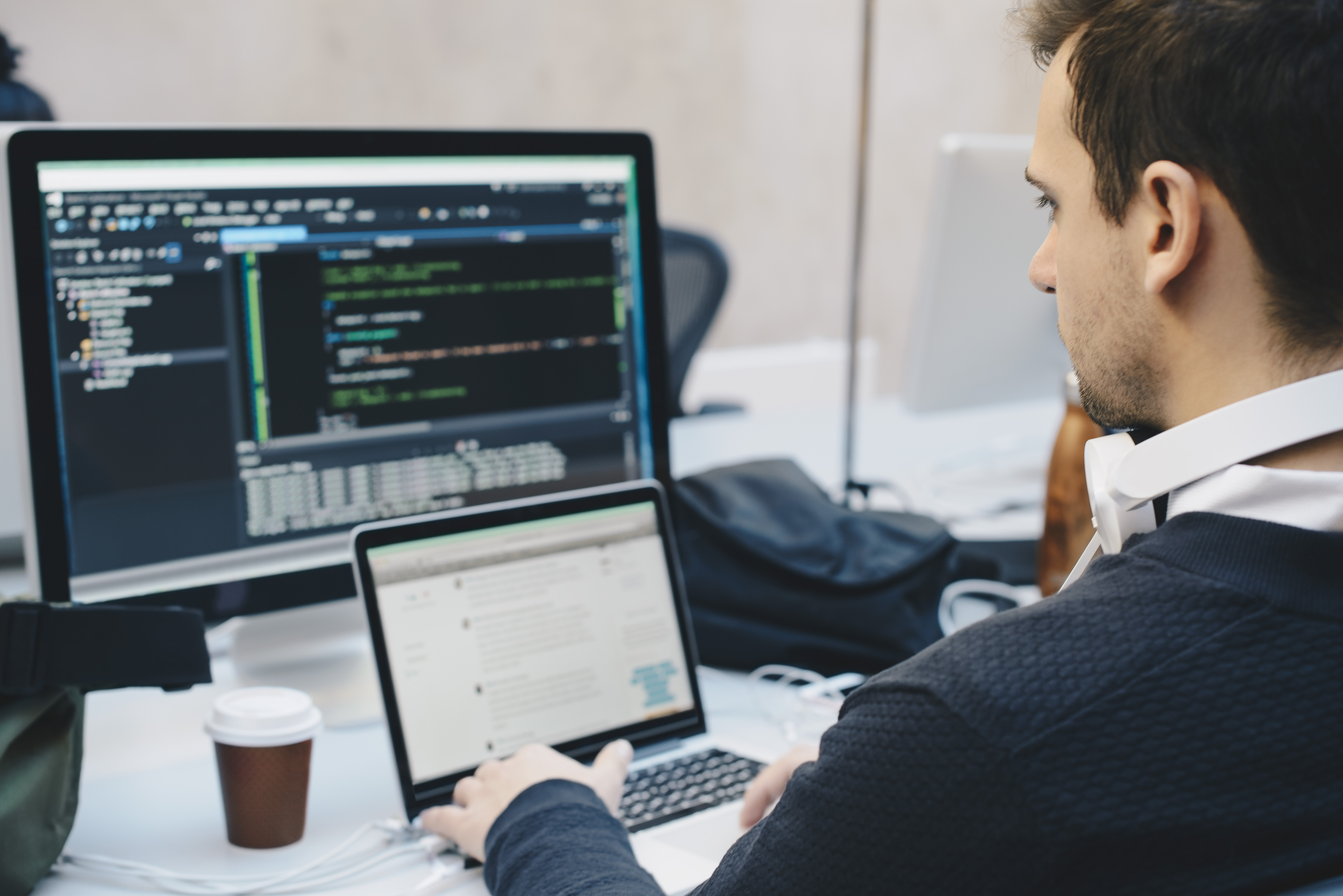 Man-working-on-tech-business