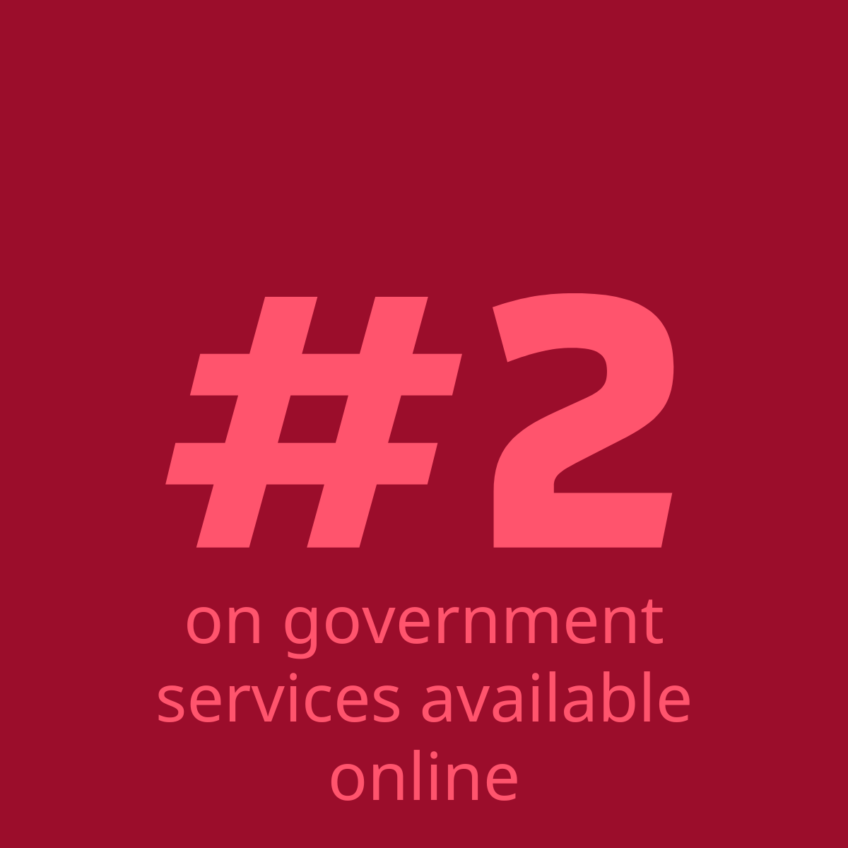 No. 2 on government services available online