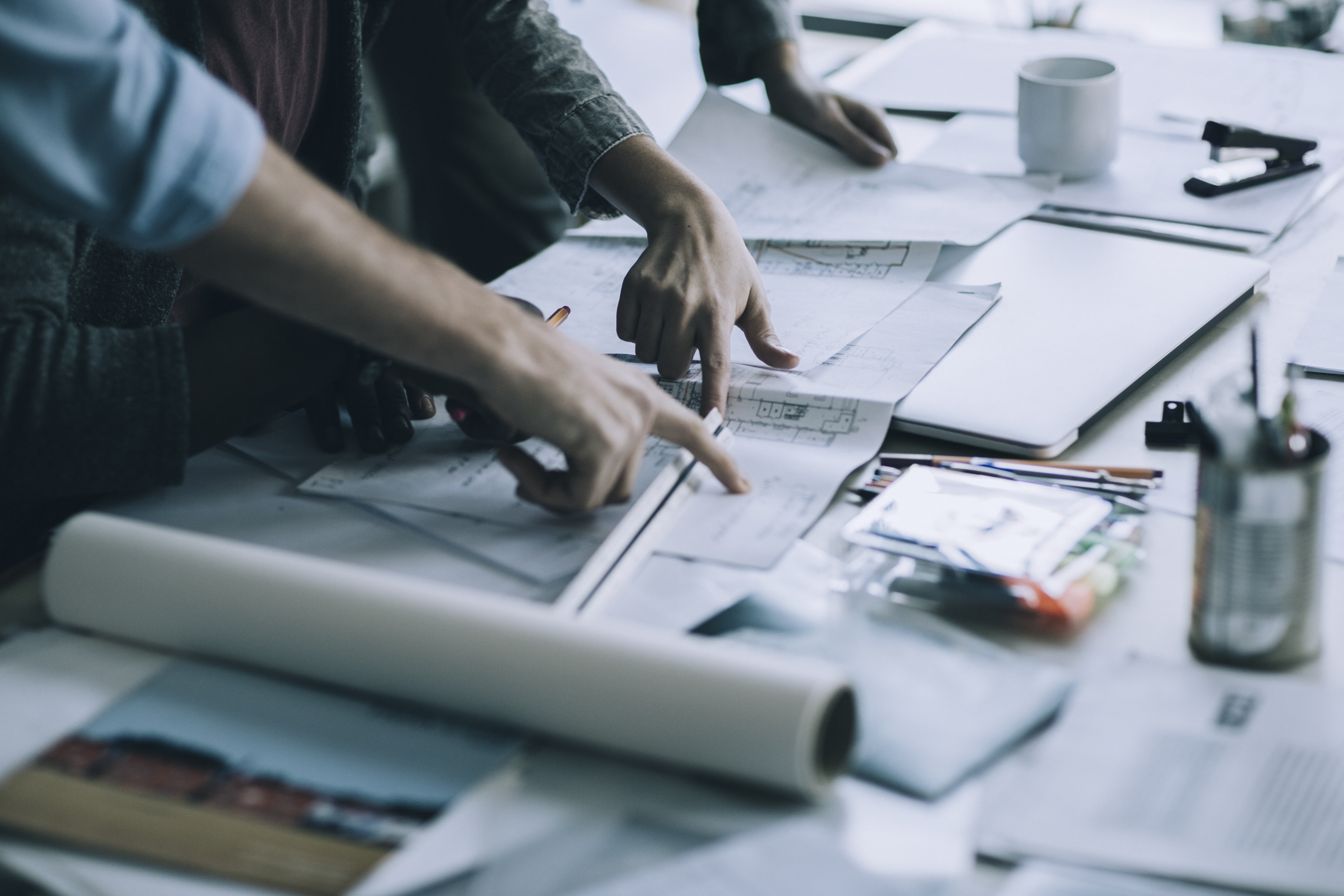 Architects working together on getting ideas